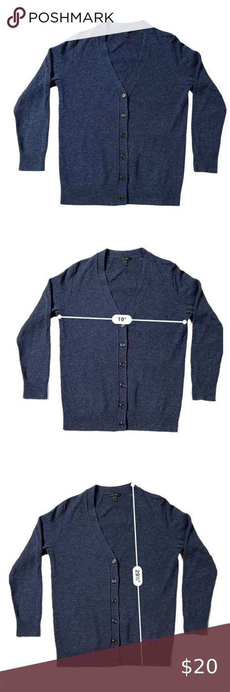 J Crew Cardigan Sweater Womens Medium 100 Merino Wool Button Front