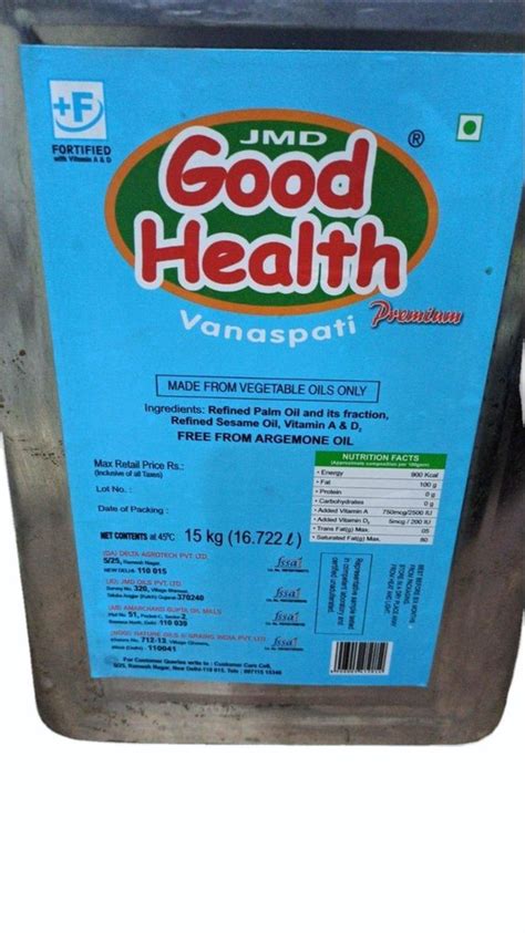 Good Health Vanaspati Ghee Packaging Type Tin Packaging Size 15 Kg