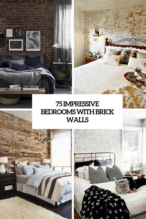 75 Impressive Bedrooms With Brick Walls Tickabout