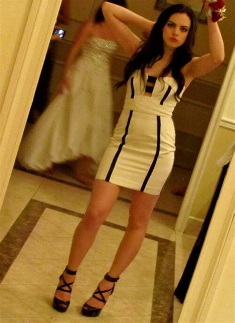 Elizabeth Gillies White Dress Sexyandfun