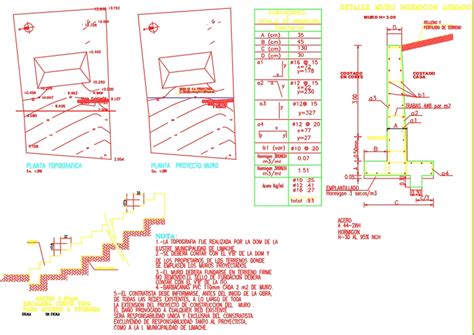 Plano De Muro De Contencion En Autocad Cad Kb Bibliocad Porn Hot Sex Picture