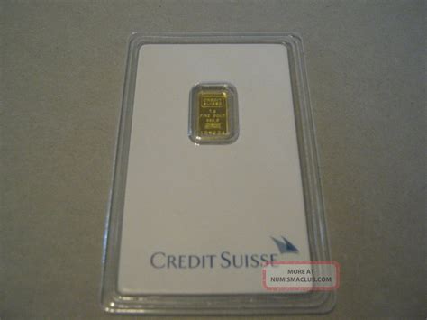 Pure 999 9 Fine Gold Bar Credit Suisse 1 Gram