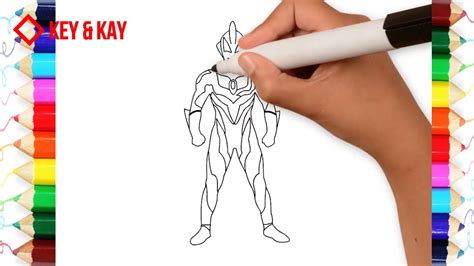 Cara Menggambar Dan Mewarnai Ultraman Geed Youtube