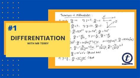 1 How To Differentiation Basics Youtube