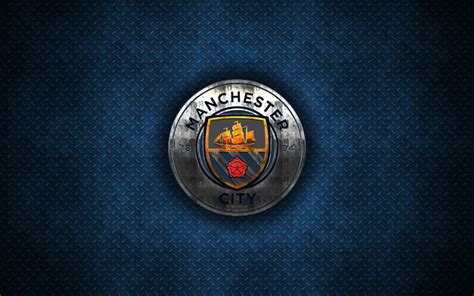 Download Wallpapers Manchester City Fc 4k Metal Logo Creative Art