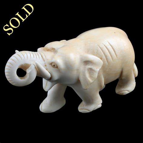 Antique Ivory Elephant Ivory Asian Elephant Figure
