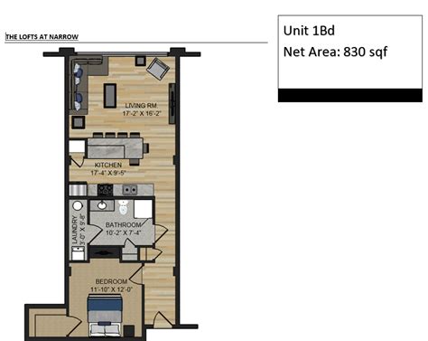 Long Narrow Apartment Floor Plans