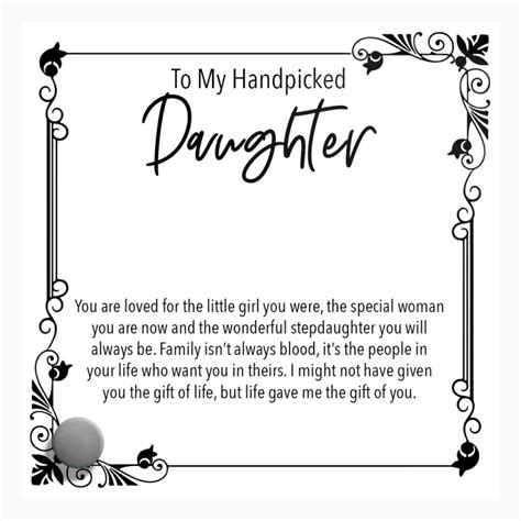 To My Step Daughter T Bonus Daughter T Handpicked Daughter