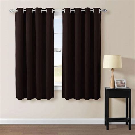 Buy curtains for bedroom and living room. 1Pair Short Bedroom Curtains Black Window Shades Eyelets ...