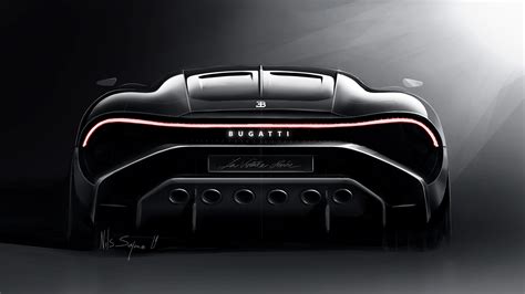 2019 Bugatti La Voiture Noire Rear View Wallpaperhd Cars Wallpapers4k