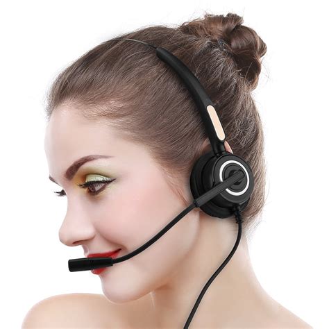 Ylshrf Telephone Headset Light Weight Noise Cancelling Usb Call Center Headset With Microphone