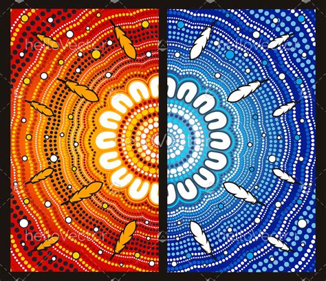 Aboriginal Dot Art Vector Painting Download Graphics And Vectors