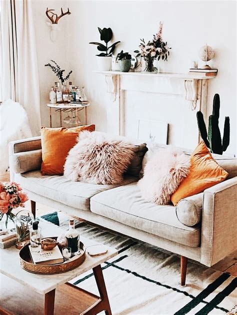Orange Living Room Ideas 24 | Living room orange, Boho living room, Living room designs
