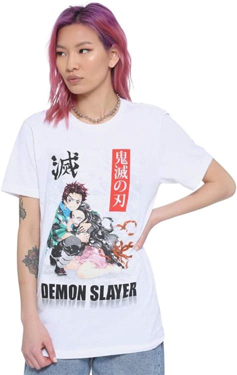 Demon Slayer Tanjiro And Nezuko Boyfriend Fit Girls T Shirt