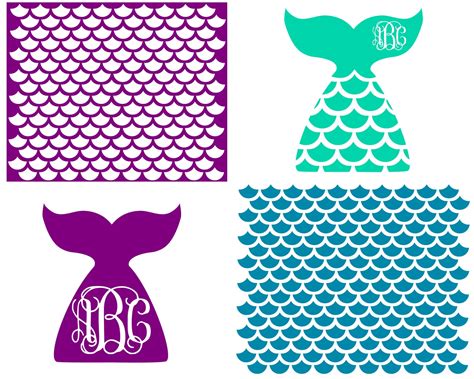 Mermaid Tail With Scales Svg Layered Svg Cut File