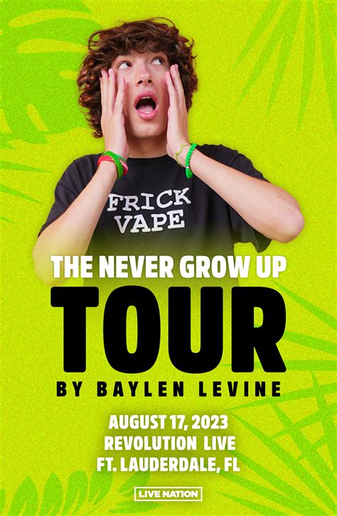 Baylen Levine The Never Grow Up Tour Revolution Live