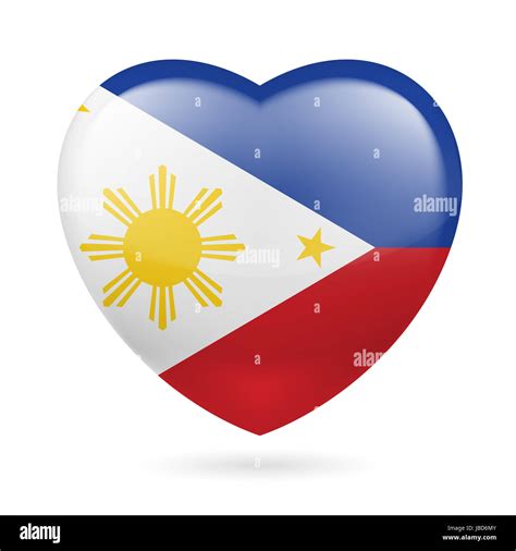 Heart With Filipino Flag Colors I Love Philippines Stock Photo Alamy