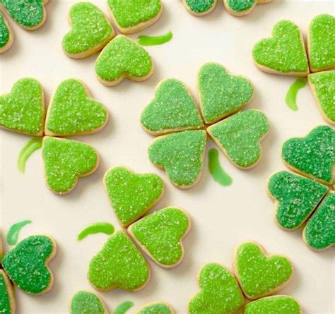 Unlike most american oatmeal cookies, . Irish Heart Shamrock Cookies | tarateaspoon