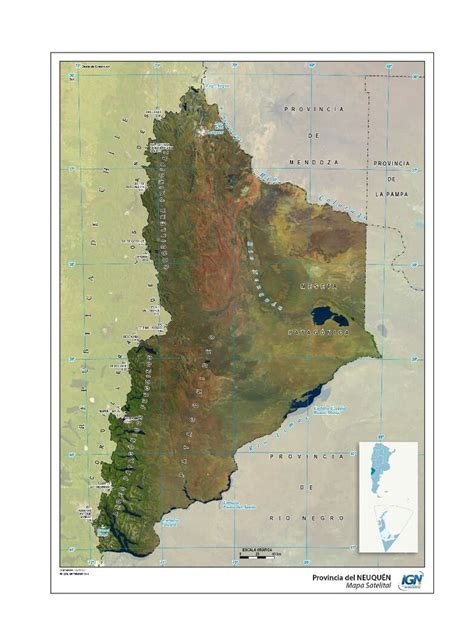 Mapa Satelital Del Neuquén Instituto Geográfico Nacional De La