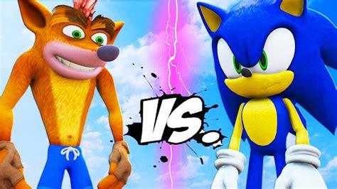 Crash Bandicoot Vs Sonic The Hedgehog Epic Battle Youtube