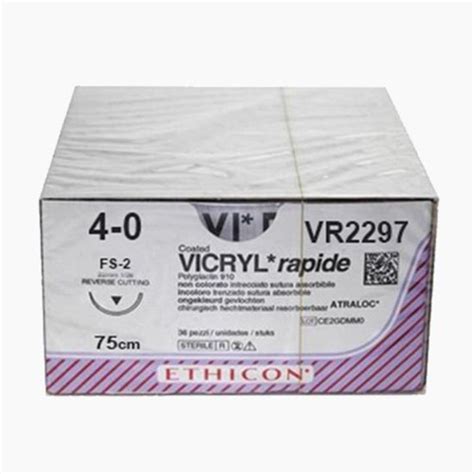 4 0 X 18 Vicryl Rapide Undyed Braided Suture With Ps 2 Needle 12box
