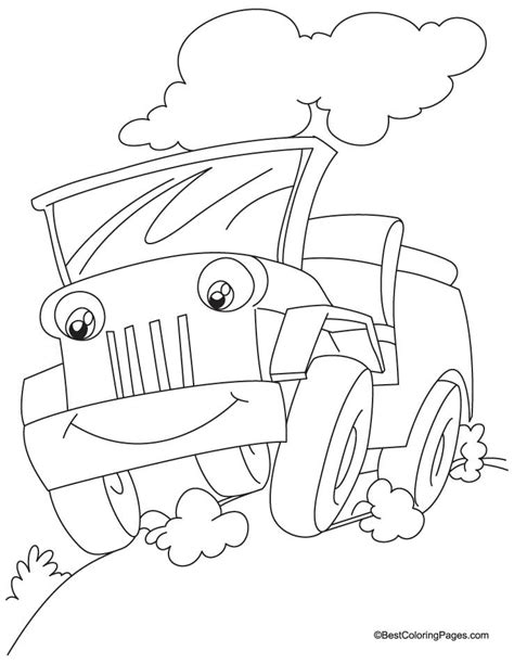 Coloring pages for kids cartoon characters coloring pages. Jeep coloring pages to download and print for free