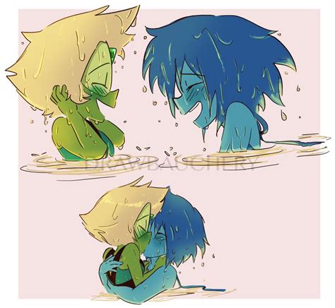 water kisses are my favorite steven universe lapis peridot steven universe steven universe gem