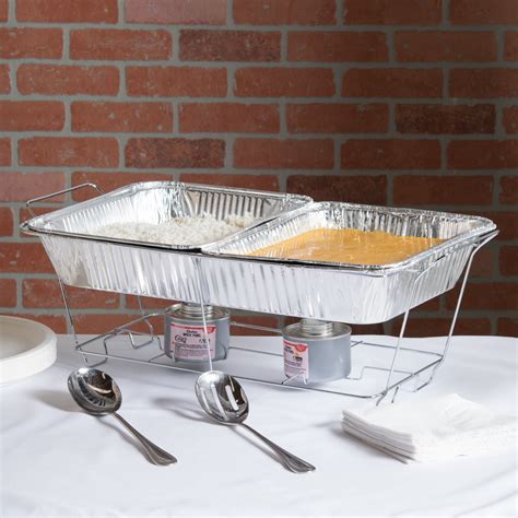 18 Piece Full Size Disposable Buffet Serving Set Chafer Dish Kit