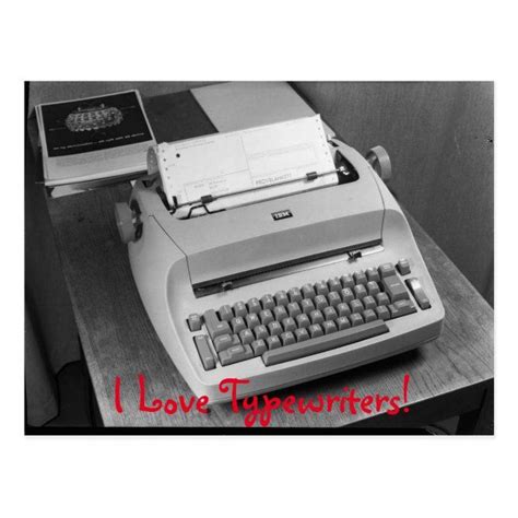 I Love Typewriters Vintage Ibm Postcard Zazzle Vintage Typewriters Vintage Typewriter