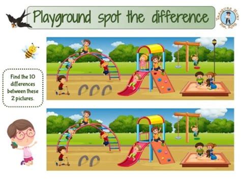 Spot The Difference Free Printable Game For Kids Treasure Hunt 4 Kids