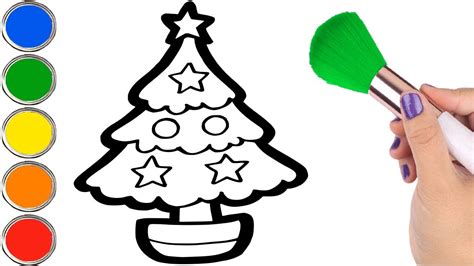 These seven lines are placed in positions that will help you draw the points of the tree. How To Draw Christmas Tree | Coloring For Kids and ...