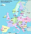Map Of Europe With Major Cities - Zip Code Map