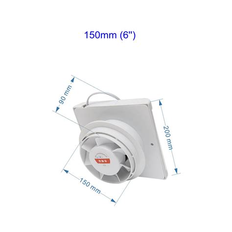 6 Inch Waterproof Mute Powerful Exhaust Fan Wall Waterproof Bathroom