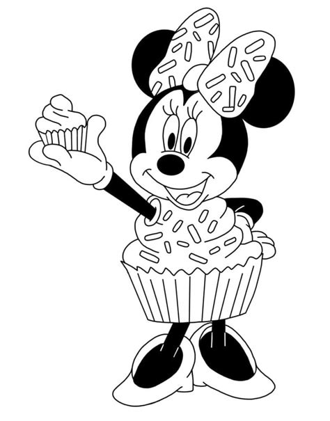 Desenhos De Minnie Mouse Na P Scoa Para Colorir E Imprimir