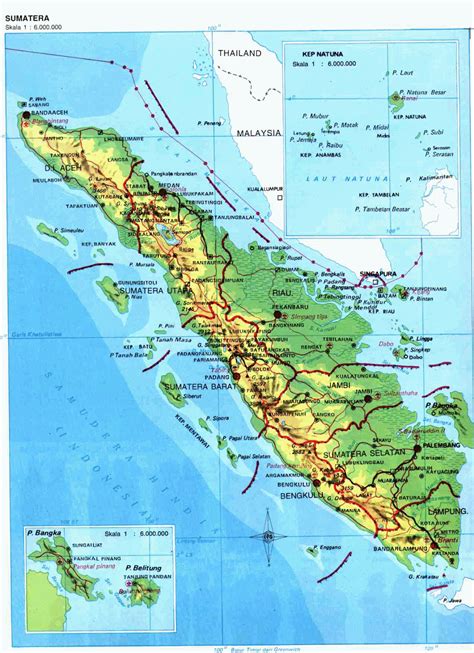 Takjub Indonesia Peta Pulau Sumatra