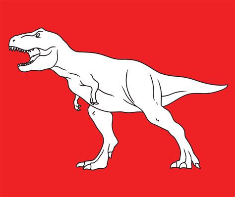 Editable vector hand drawing illustration of Tyranosaurus Rex or T-rex