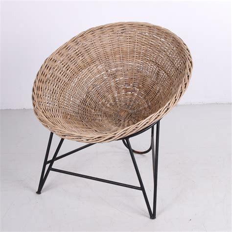 Vintage Rattan Bucket Chair 1960s 155429