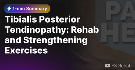 Tibialis Posterior Tendinopathy Rehab And Strengthening Exercises