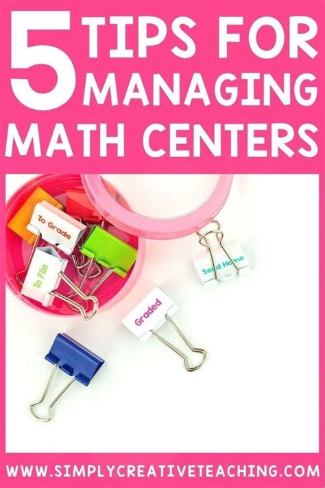 How To Organize Your Math Centers Artofit