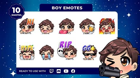 drawing and illustration custom emotes s5 set 4 sh brown s fair e blue twitch emote pack twitch