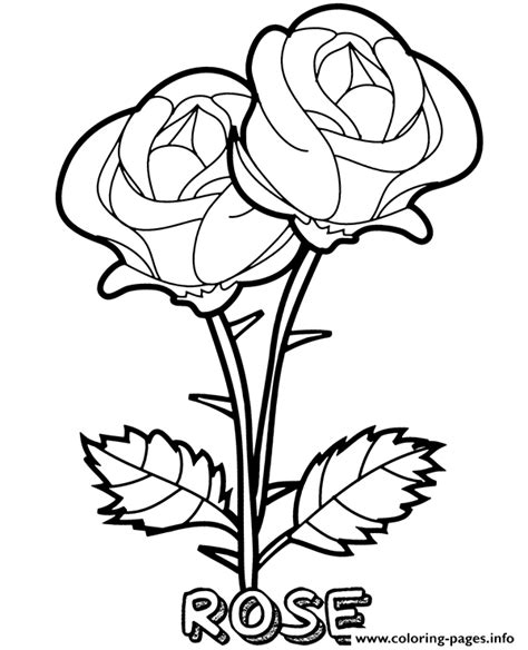 Rose Flower Coloring Pages Printable Free Printable Roses Coloring