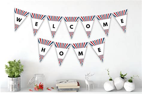 Free Patriotic Welcome Home Printable Pennant Banner