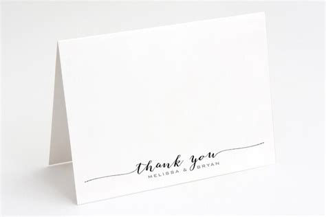 Personalized Thank You Note Cards Stationery Set Calligraphy Etsy