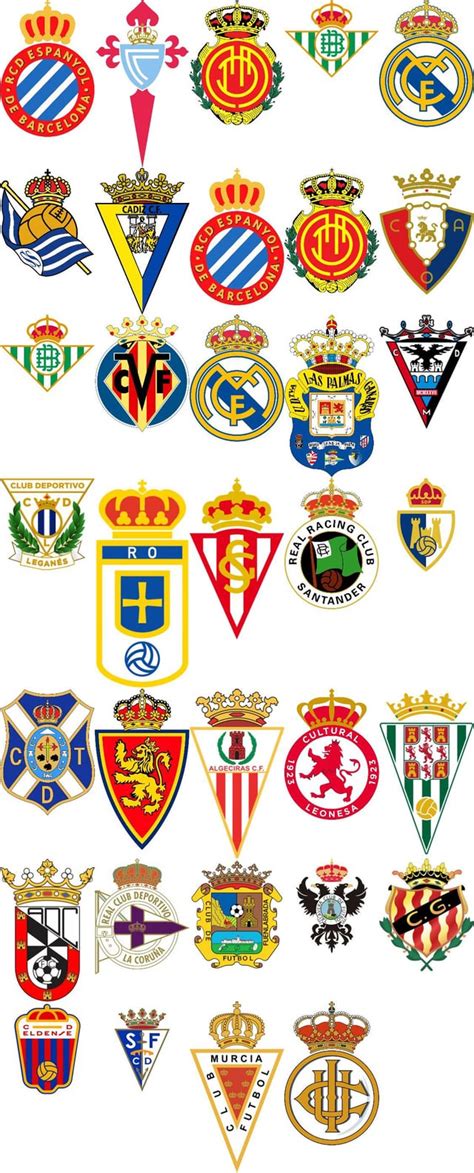 Every Spanish Team In The First 3 Divisions With Crowns In Their Logo