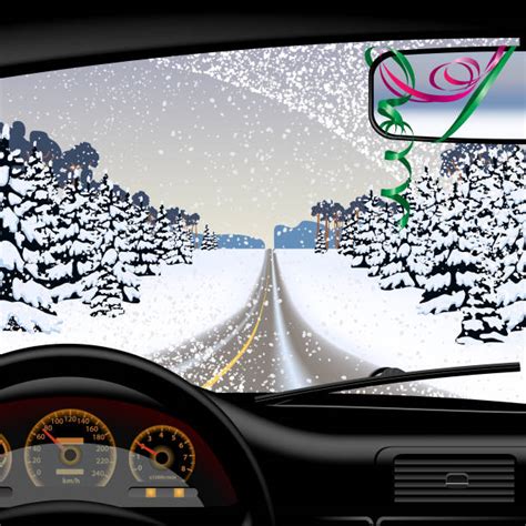 Winter Driving Illustrations Royalty Free Vector Graphics And Clip Art