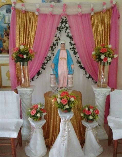 Decoración A La Virgen María Altares Para Novenarios Decoraciones