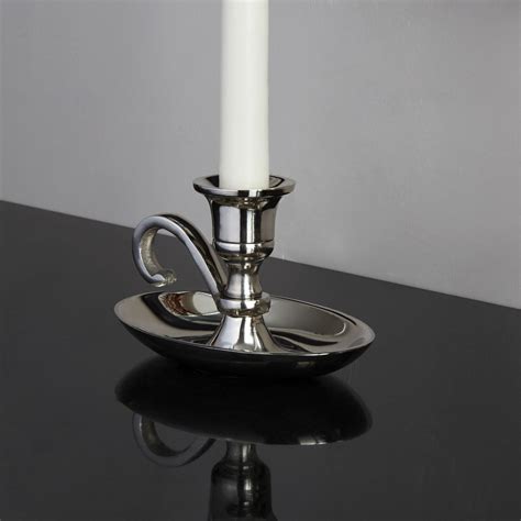 Emory Silver Taper Candle Holder Decor Candle Holders Taper