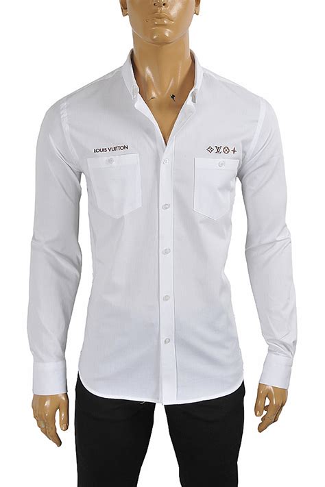 Mens Designer Clothes Louis Vuitton Mens Dress Shirt With Front