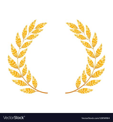 Gold Laurel Shine Wreath Award Design Royalty Free Vector