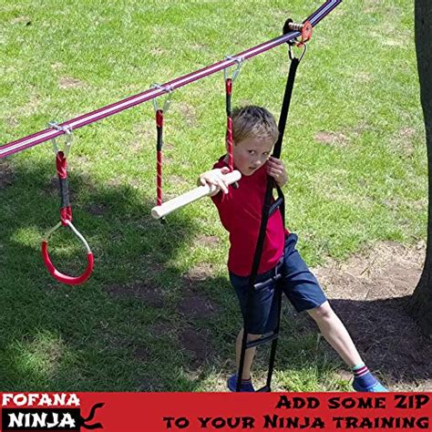 Fofana Ninja Slider Slackline Pulley Zip Along Your Ninja Course With